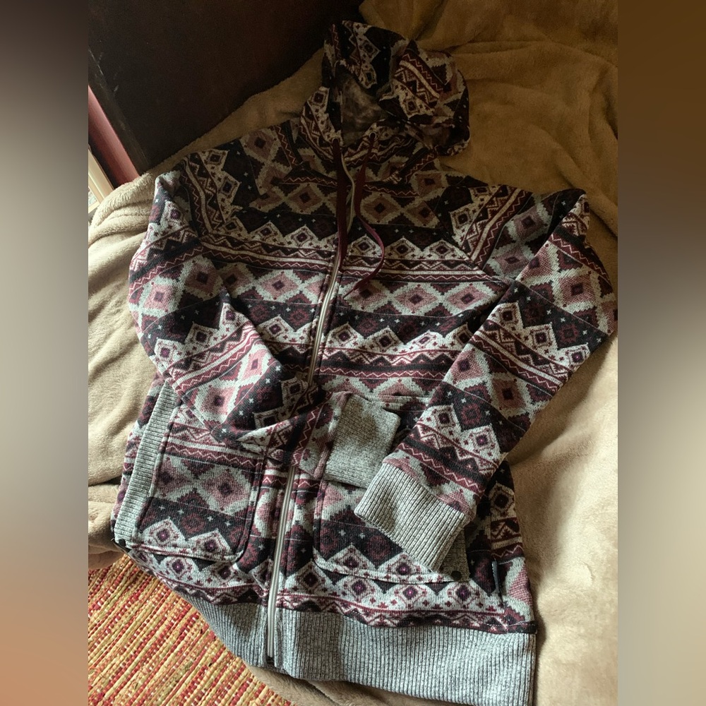 Empyre Aztec print fleece hoodie